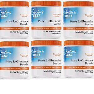 6 - Doctor's Best Pure L-Glutamine Powder, for Muscle Mass, Strength Exp 08/2026